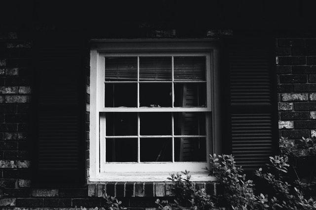 window on old house